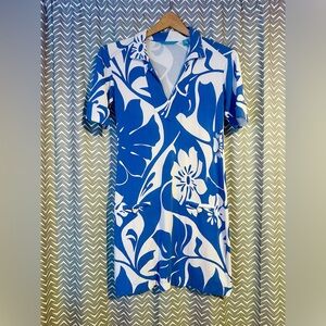 Tori Richard Honolulu | Blue and White Floral Dress with Pockets, XS
